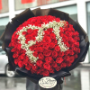 Bó hoa hồng 99 bông khắc tên